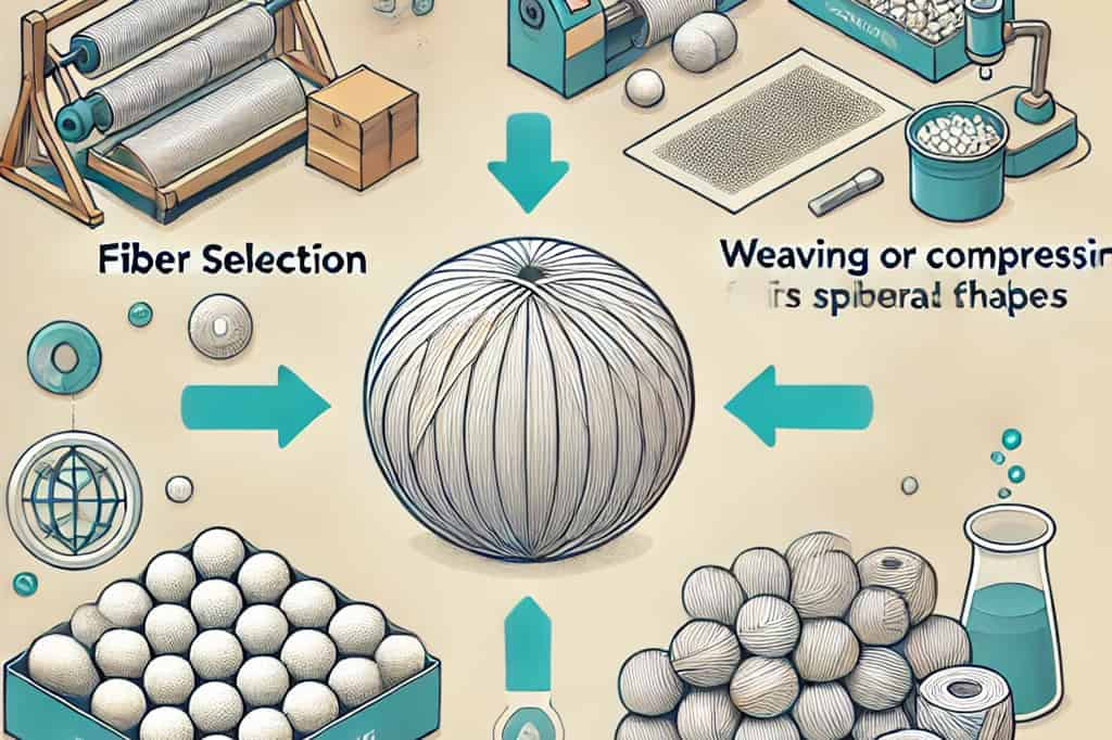 The process of manufacturing filter balls