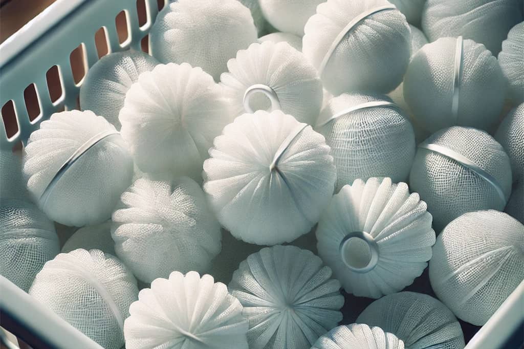 Backwash filter balls